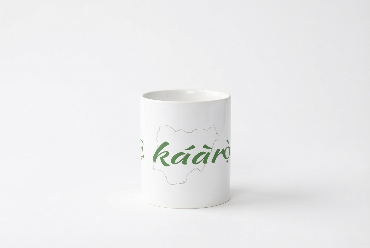 Set of 2 - Yoruba, Plain White (11 Ounces)